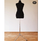 Манекен пошивочний Кравецький Пінопластовій Жіночий  44-46 \ 50-52 \ L L  Чорний  Білий на ніжці для шиття, фото 9