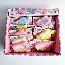 Іграшка антистрес Морозиво з присипкою, 9 см 16 шт упаковка, фото 3