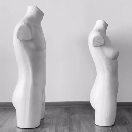 Манекен кравецький жіночий 42\36\S білий пінопластовий брючний на дерев'яній ніжці , для шиття, фото 7