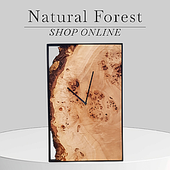 Прямокутний декоративний годинник "Natural Forest"