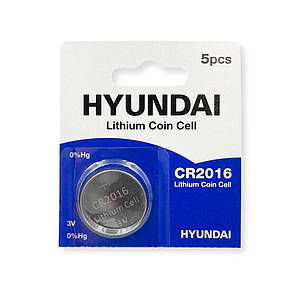 Батарейка CR2016 Hyundai Lithium (3v) 1шт.