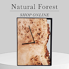 Прямокутний декоративний годинник "Natural Forest"