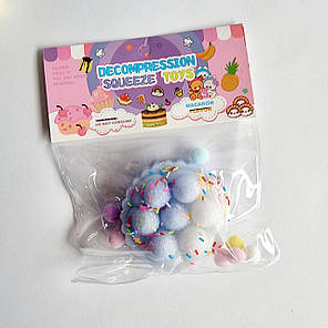 Іграшка антистрес Десерт з присипкою, 6 см 16 шт упаковка, фото 3