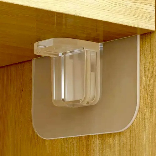 Тримач самоклейний для полиці без дюбелів і шурупів кронштейни для полиць 6 см, фото 1