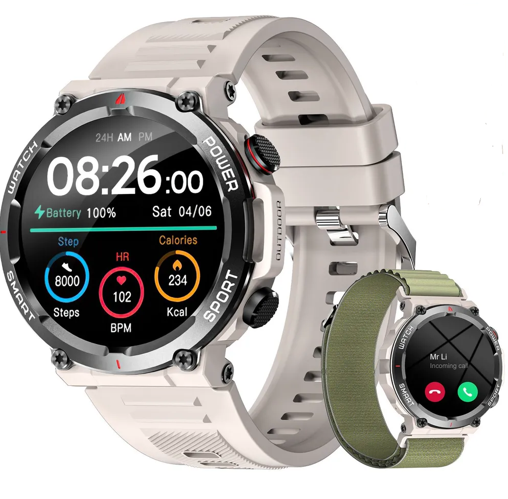 Смарт-годинник Blackview W50 Khaki 1.39" Display 360*360 Чіп ATS3085L IP68