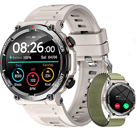 Смарт-годинник Blackview W50 Khaki 1.39" Display 360*360 Чіп ATS3085L IP68