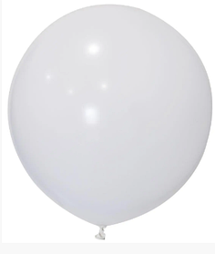 Кулька 24"/60 білий латекс пастель ТМ "Balonevi" однотонний УП шт.
