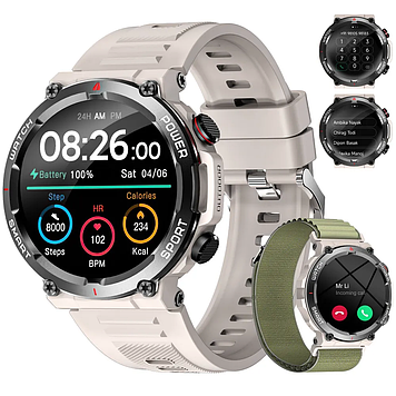 Смарт-годинник Blackview W50 Khaki 1.39 дюймів 360*360 Глобальна версія!