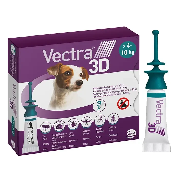 Краплі від бліх та кліщів для собак цуценят від Ceva VECTRA 3D (ВЕКТРА 3D) 4-10 кг