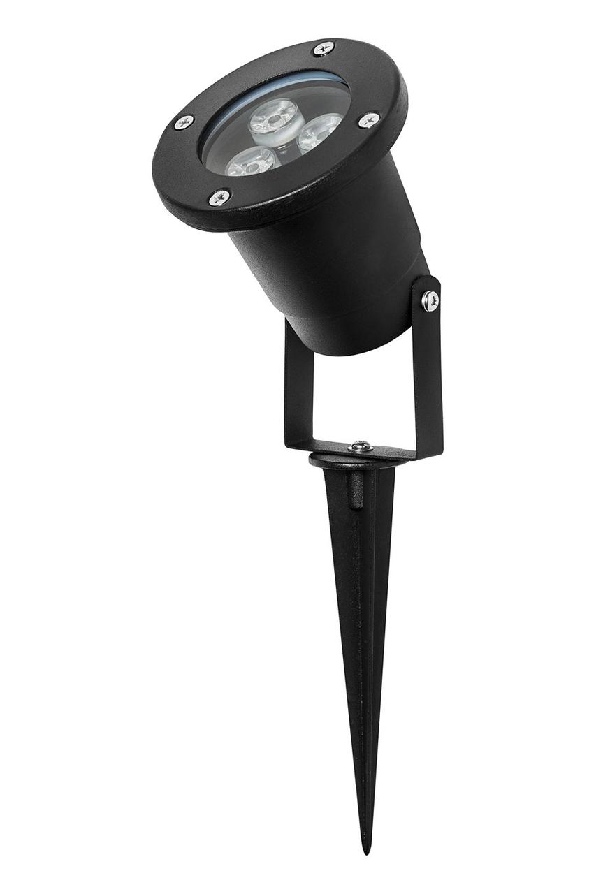Світильник садово-парковий зовнішній DELUX GROUND 001 LED 3W 5000К 230V IP64 чорний, фото 1