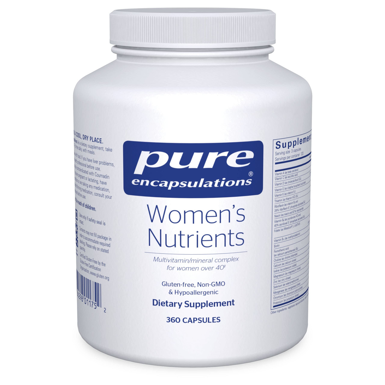 Жіночі поживні речовини, Women's Nutrients, Pure Encapsulations, 360 капсул BX940