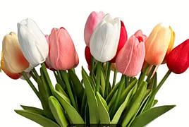 Гелеві штучні латесні силіконові тюльпани в асортименті