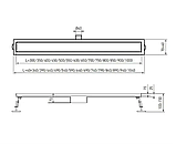 Душовий трап KOER CleanLine 1200 мм під плитку із сухим затвором із нержавіючої сталі FD30-70x1200, фото 3
