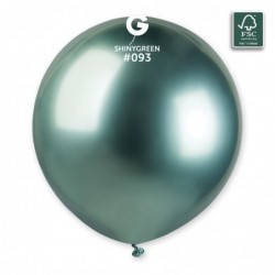 Кулька 19"/48 Shiny Green зелений 093 хром латекс однотоннний ТМ "Gemar" шт.