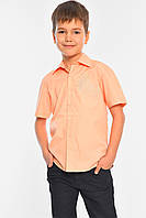 Рубашка детская мальчик персиковая 151221L