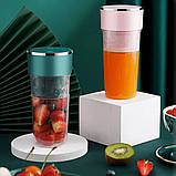 Переносний електричний соковитискач, портативний блендер для свіжих соків., фото 2
