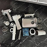 М'ясорубка з соковижималкою Rainberg 3000 Вт електром'ясорубка з насадками для нарізки овочів побутова реверс, фото 7