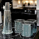 М'ясорубка з соковижималкою Rainberg 3000 Вт електром'ясорубка з насадками для нарізки овочів побутова реверс, фото 8