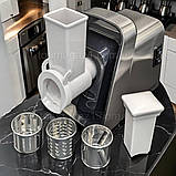 М'ясорубка з соковижималкою Rainberg 3000 Вт електром'ясорубка з насадками для нарізки овочів побутова реверс, фото 5