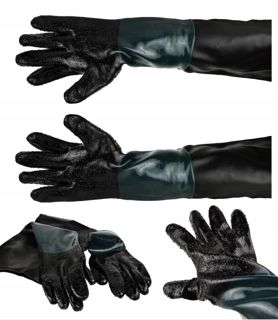 Гумові рукавички для піскоструя Geko G02028 Польща, фото 1