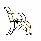 Комплект опор для лавки зі спинкою та підлокітниками з профільної труби 87х76 см, Хатинка, фото 4