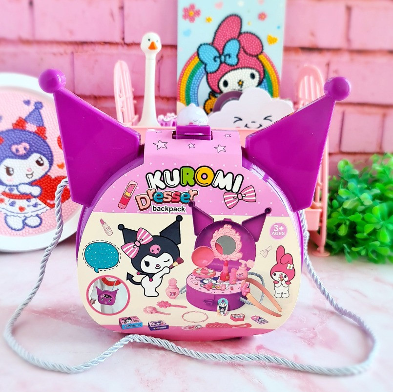 Косметичний набір Kuromi для дітей 26 предметів у кейсі Рожевий, фото 1