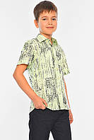 Рубашка детская мальчик салатовая 148459L