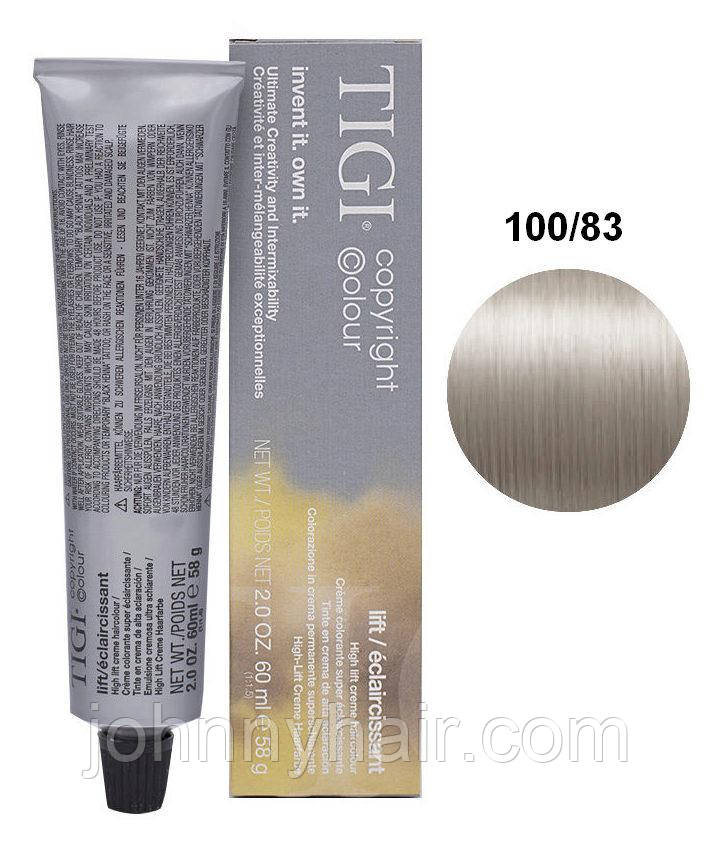 Фарба для волосся Tigi CC Lift 100/83 Ultra Light Ash Golden Blond, 60 мл, фото 1