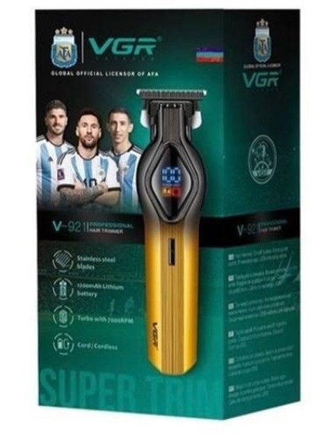 Акумуляторна машинка для стрижки з USB VGR V-921, змінні насадки в комплекті
