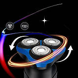 Акумуляторна електробритва-шейвер Geemy GM-9010, електрична бритва, фото 4