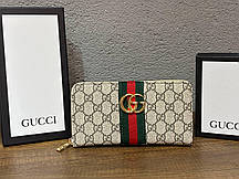 Жіночий стильний гаманець на змійці Gucci (гуртом/роздріб)