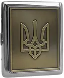 Футляр металевий на 20 сигарет Герб України UA-1, фото 4