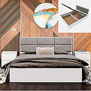 Ліжко з м'яким наголов'ям Лайт-1400 (Підіймальний Механізм)