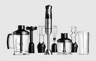 Блендер Liberton 1000 Вт заглибний з чашею та насадками, спінювач, міксер, кубікорізка