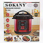 Мультиварка-скороварка на 5л, 1000W, 10 програм, SOKANY SK-2402 / Мультиварка з антипригарним покриттям, фото 10