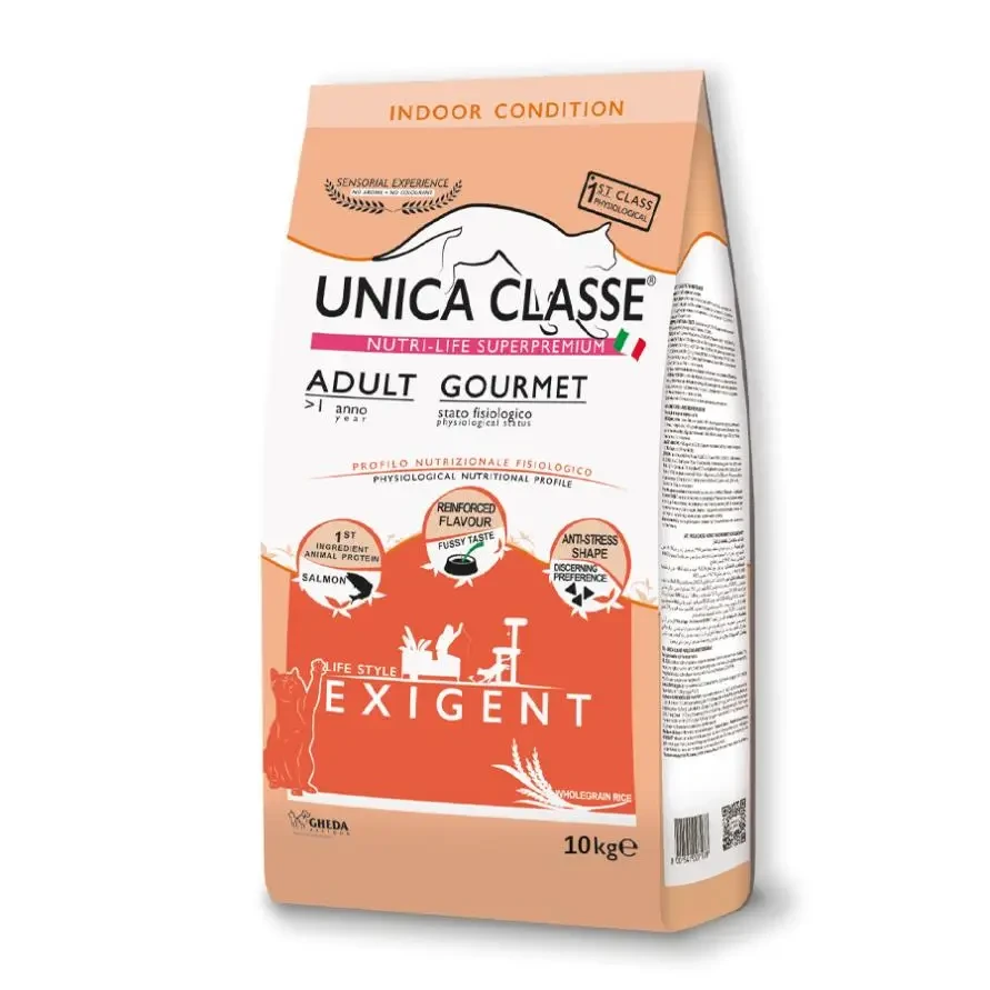 Сухий корм для котів Unica Alleva Classe Adult Gourmet Exigent Dry - Salmon 10kg