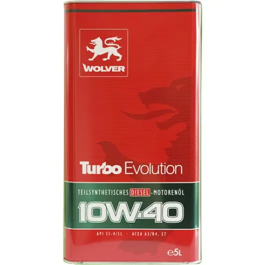 Олива WOLVER Turbo EVOLUTION 10W-40 5л