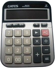 Настільний калькулятор 12 розрядний, 2 живлення "EATES" BM-007 KNZ