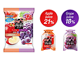 Японська цукерка рідке желе Orihiro Purunto Konnyaku Jelly Pouch Apple Grape 12шт, фото 3