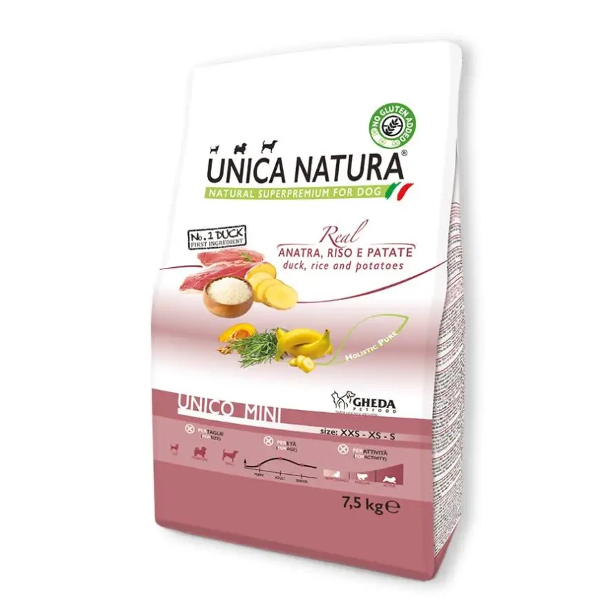Сухий корм для цуценят та дорослих собак Unica Natura Unico Maxi - Agnello, riso, favini 12kgСухий корм для цуценят та дорослих со