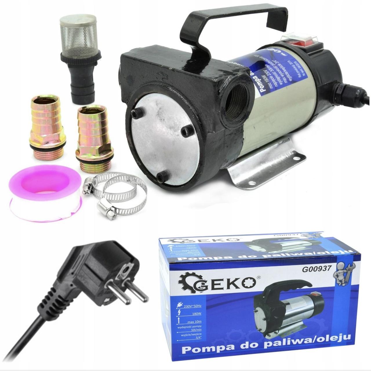 Насос для перекачування дизельного палива 50л/хв 220В Geko G00937 Польща, фото 1