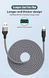 Кабель USB Type-C 5 метрів 6A Швидка зарядка Samsung Huawei Xiaomi Switch Sony PS5 Червоний, фото 7