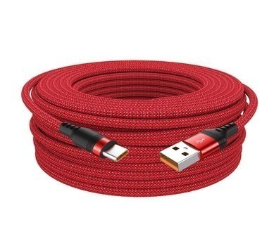 Кабель USB Type-C 8 метрів 6A Швидка зарядка Samsung Huawei Xiaomi Switch Sony PS5 Червоний