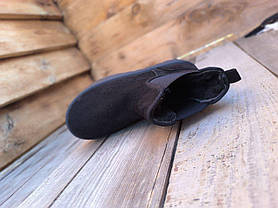 ЧЕЛСІ Уги жіночі UGG на високій платформі Чорні екозамшаботки напівстискання зима LQD, фото 6