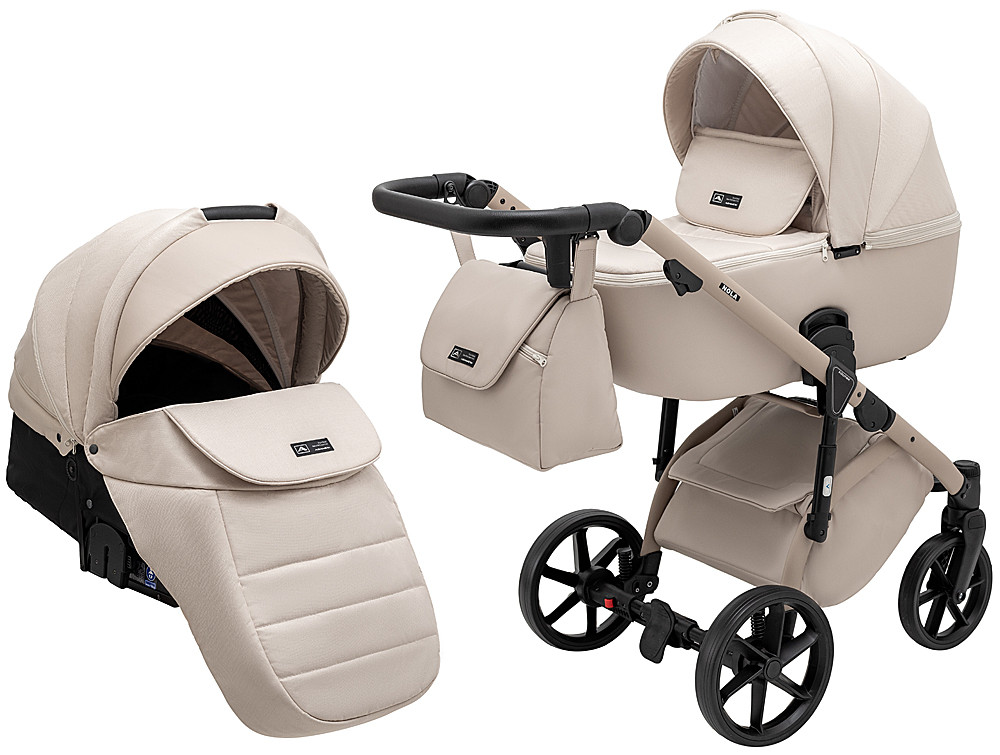 Коляска 2 в 1 Adamex Nola Natura 3 vanilla, фото 1