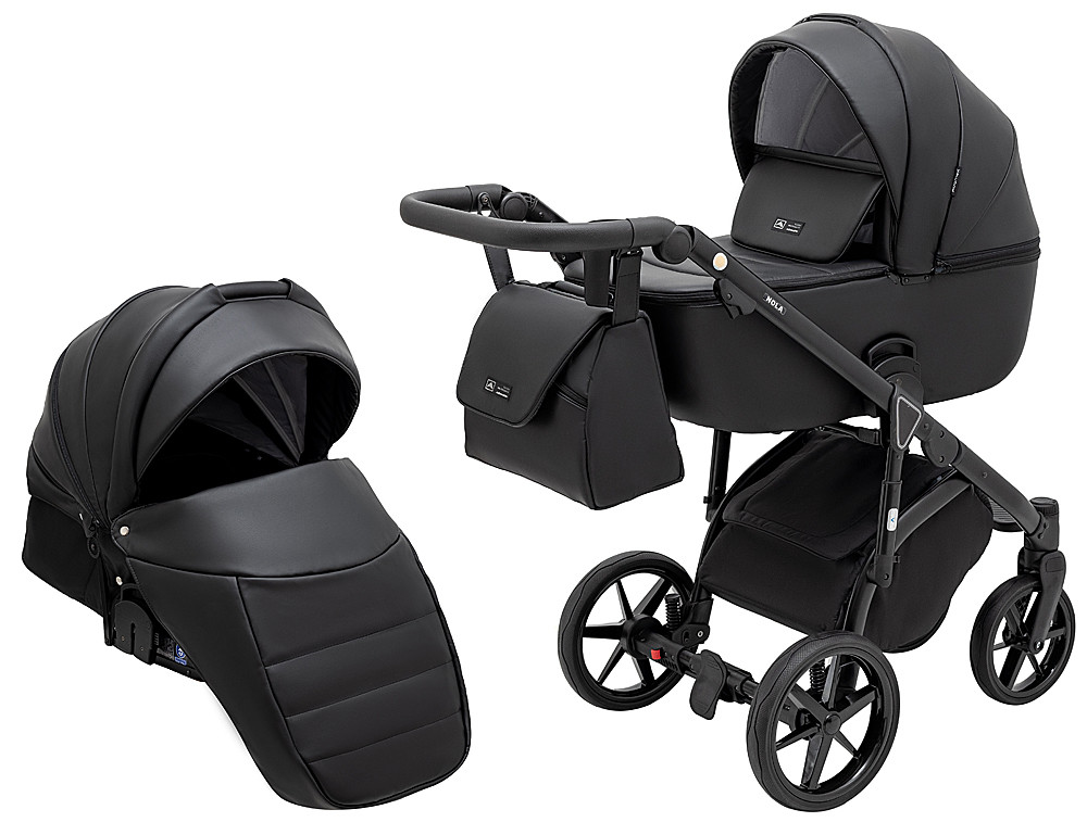 Коляска 2 в 1 Adamex Nola Eco SA-2 чорний, фото 1