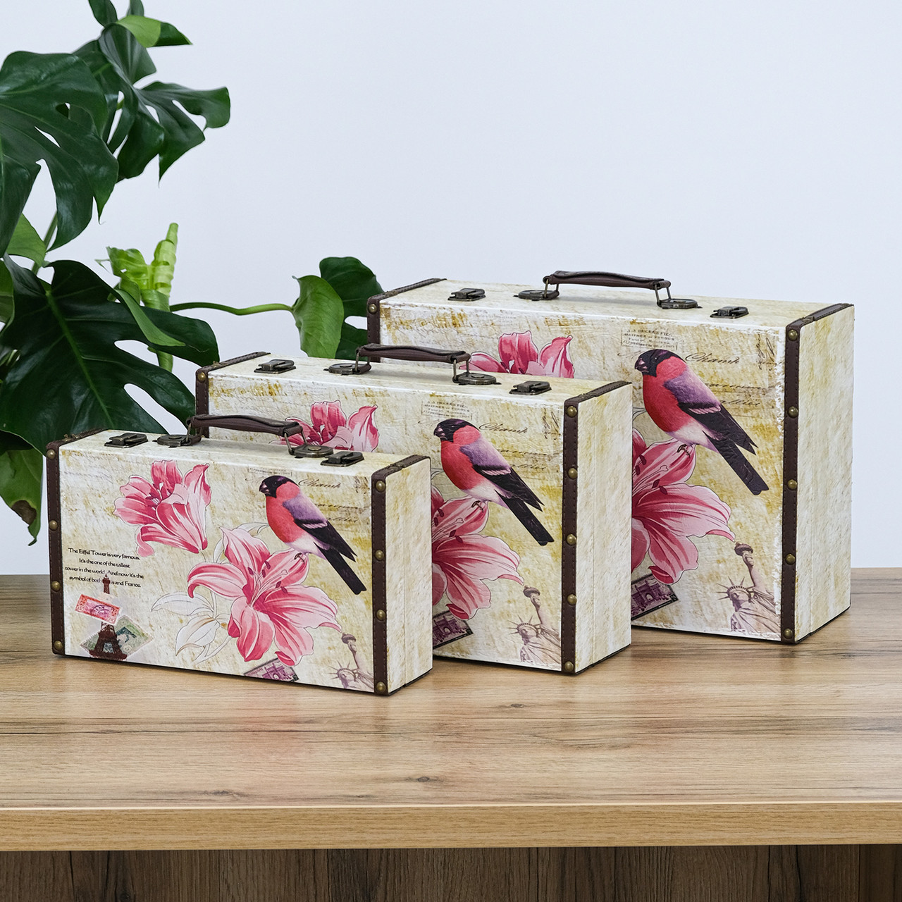 Набір 3-х скринь - Ейфелева вежа з квіткою Гранд Презент SH31194