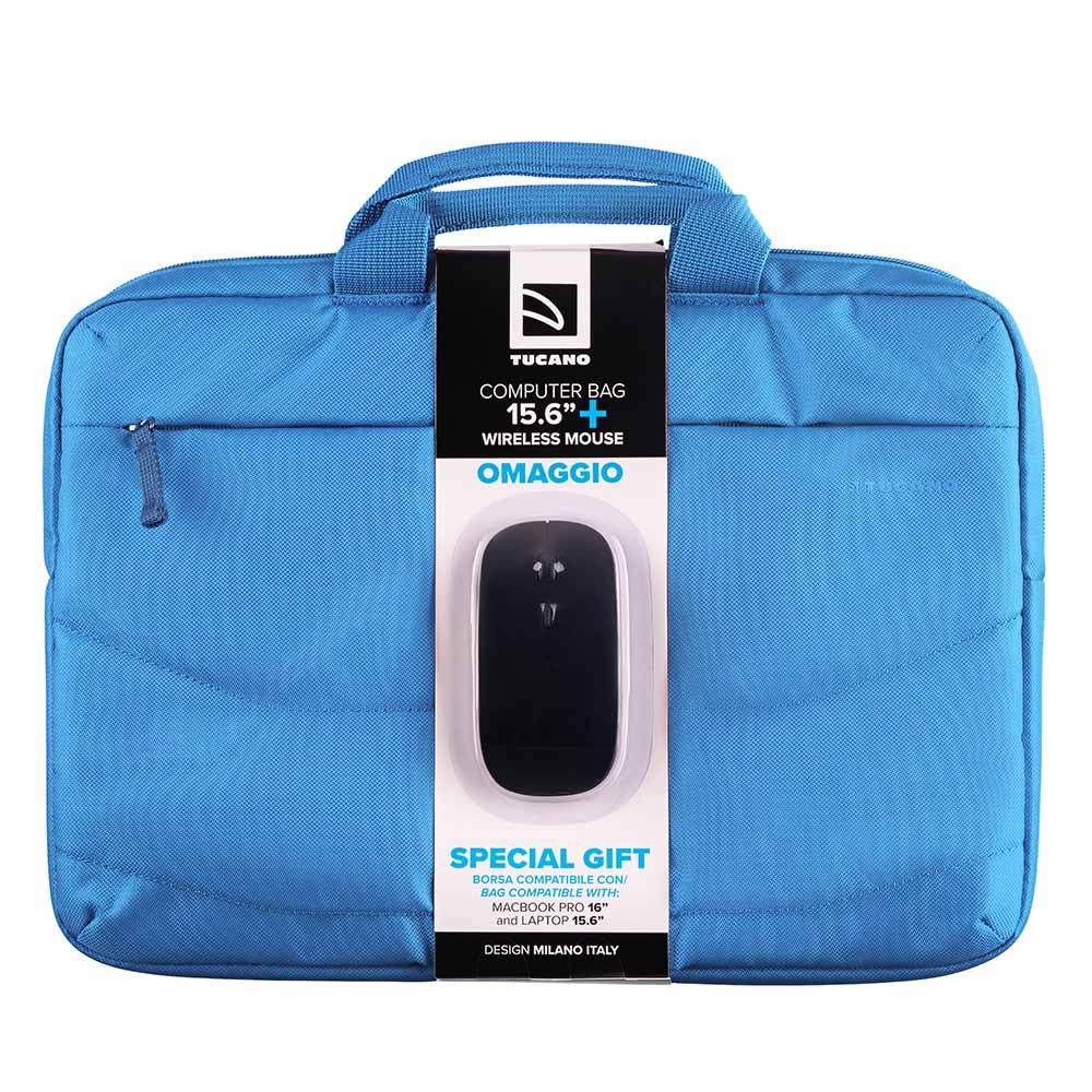 Tucano Сумка Idea 15.6" (блакитна) + бездротова миша, фото 1