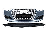 Передній бампер  ( в стилі RS4 без радарів V2 ) на AUDI A4 B9 2015-2019 року