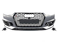 Передній бампер  ( в стилі RS4 під радари V2 ) на AUDI A4 B9 2015-2019 року